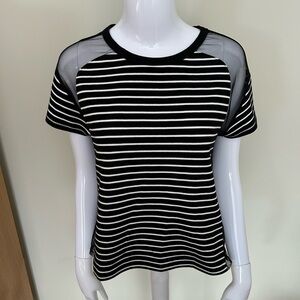 Anthropologie sheer panel tee